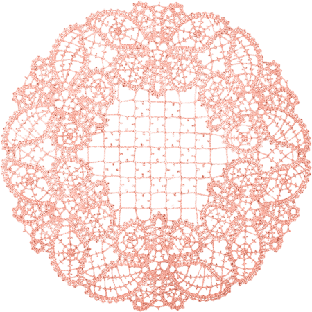 Кружевная салфетка на прозрачном фоне