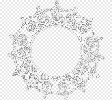 Круглая кружевная рамка