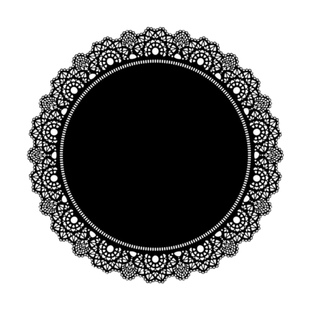 Круглая кружевная рамка