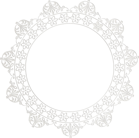 Круглая кружевная рамка