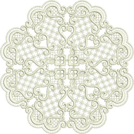 Кружевная салфетка на прозрачном фоне