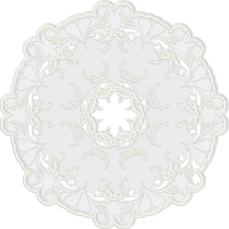 Кружевная салфетка на прозрачном фоне