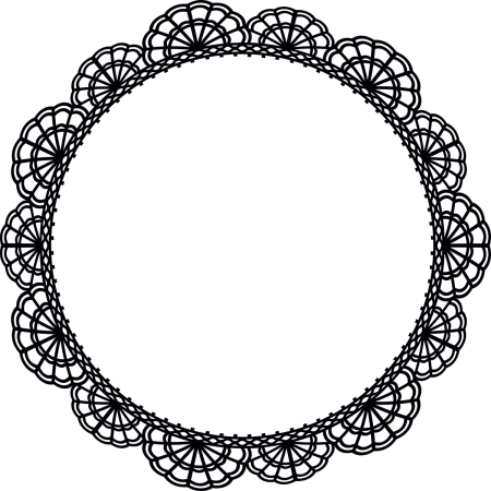 Круглая ажурная рамка