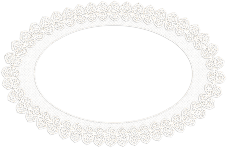 Овальная кружевная рамка