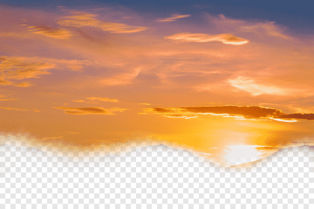 Оранжевые облака фотошоп