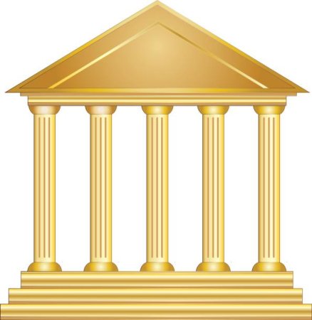 Колонны золото вектор