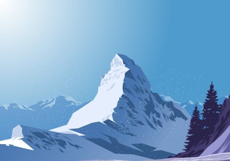 Гора Эверест вектор
