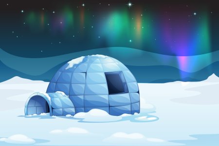 Северный полюс для детей мультяшный