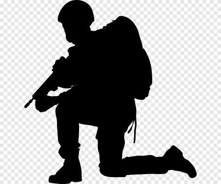 Силуэт военного