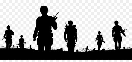Силуэт военного человека