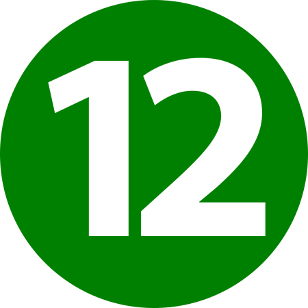 Цифра 12 цветная