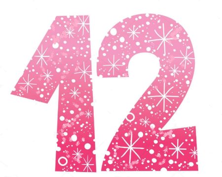 Цифра 12 для девочки