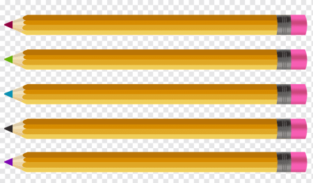 Черный карандаш на прозрачном фоне