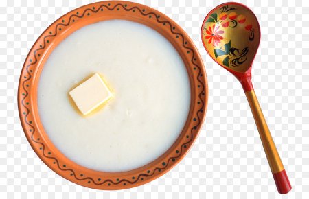 Манная каша на прозрачном фоне