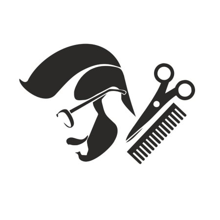 Мужская парикмахерская логотип