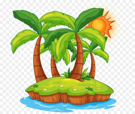 Островок с пальмой