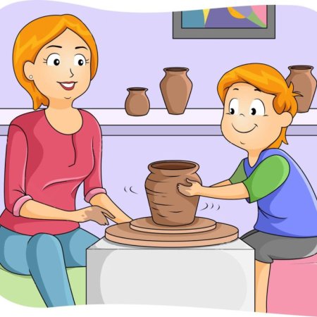 Гончарная рисунок дети