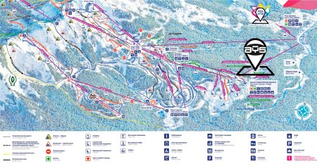 Карта склонов роза Хутор 2022