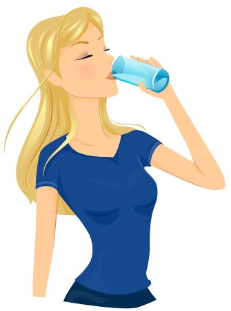 Человек пьет воду мульт