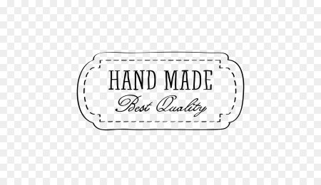 Надпись Handmade на прозрачном фоне