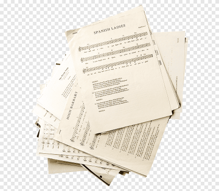 Стопка листов с нотами