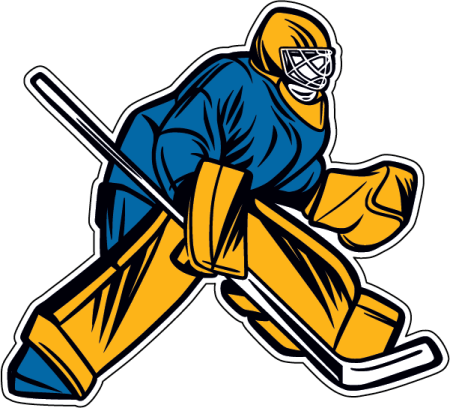 Хоккейный вратарь наклейка