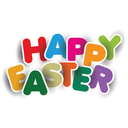 Happy Easter надпись на прозрачном фоне