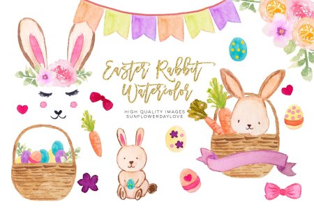 Happy Easter на белом фоне