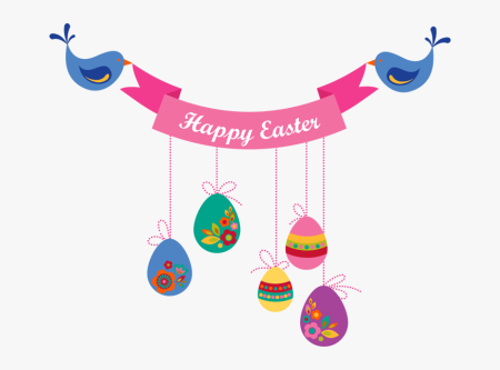 Happy Easter надпись на прозрачном фоне