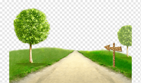 Рисунки дороги с деревьями