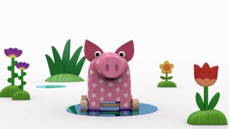 Деревяшки мультфильм собачка