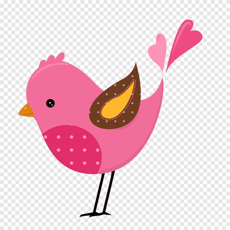 Птичка розовая клипарт (50 фото)
