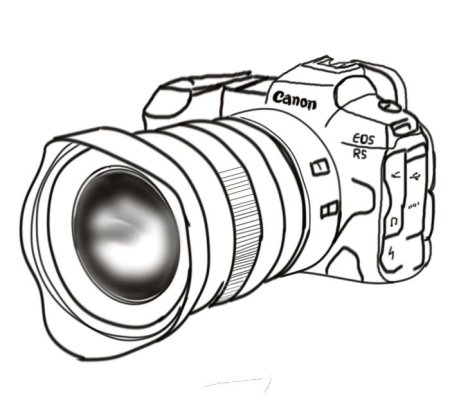 Нарисовать фотоаппарат Кэнон