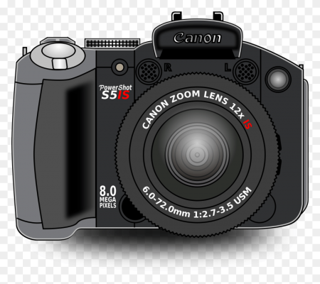 Фотоаппарат Canon вектор вид сбоку