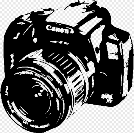 Фотоаппарат сбоку вектор