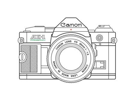 Фотоаппарат Canon вектор вид сбоку