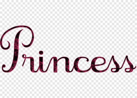 Princess слово на прозрачном фоне