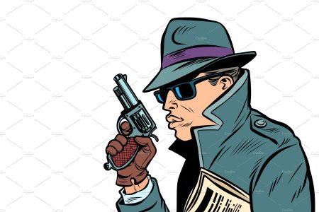 Шпион пистолет вектор