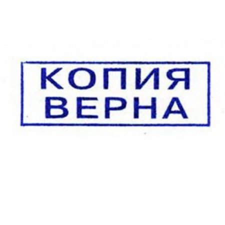 Оттиск штампа копия верна