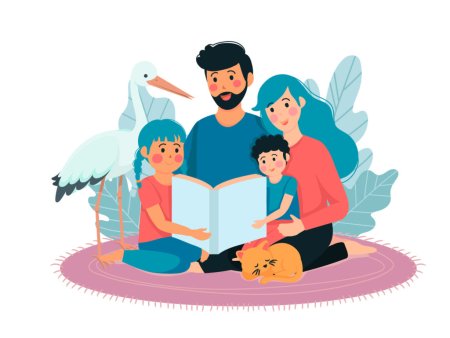 Векторная иллюстрация семья