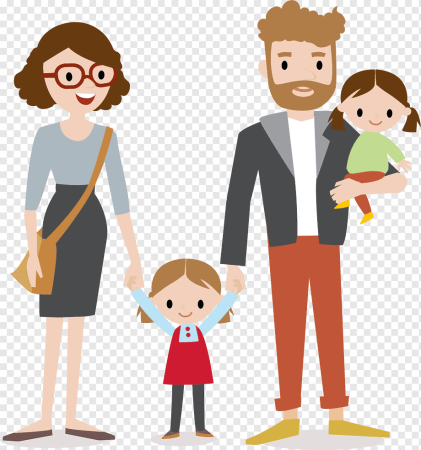 Родители и дети вектор