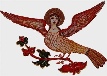 Птица Сирин рисунок