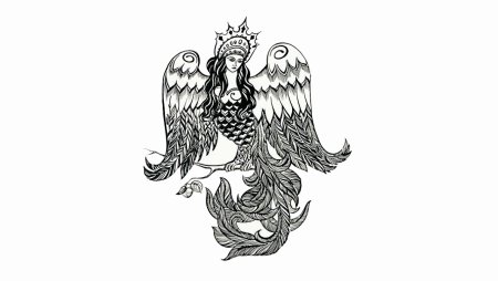 Птица Феникс Сирин алконост