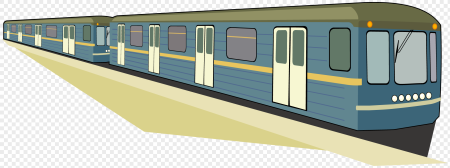 Вагон метро на белом фоне