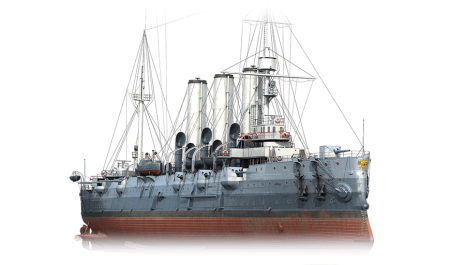 Крейсер Варяг модель сбоку