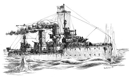 Крейсер Аврора в Санкт-Петербурге 1917