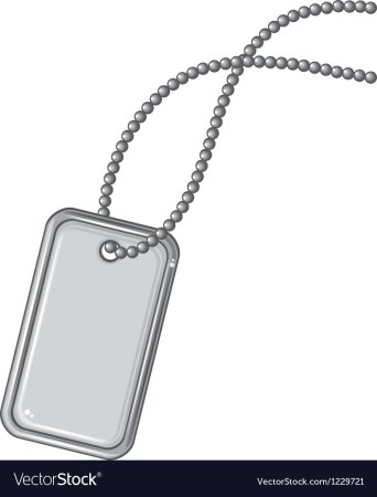 Военный жетон вектор