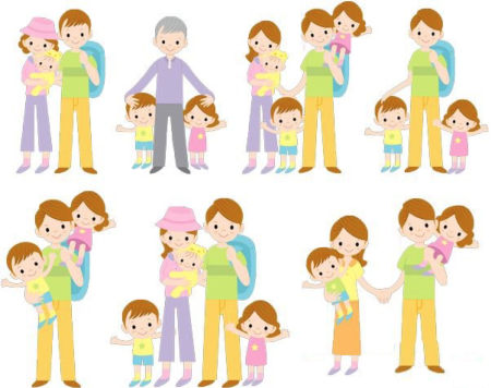 Родители и дети клипарт