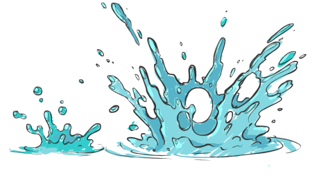 Брызги воды мультяшные