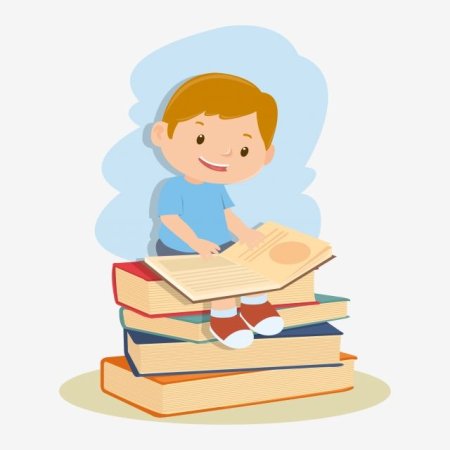 Дети с книгой без фона